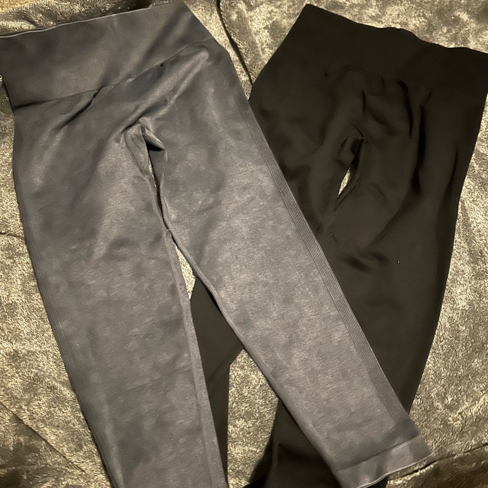 Women's Black and Gray Leggings